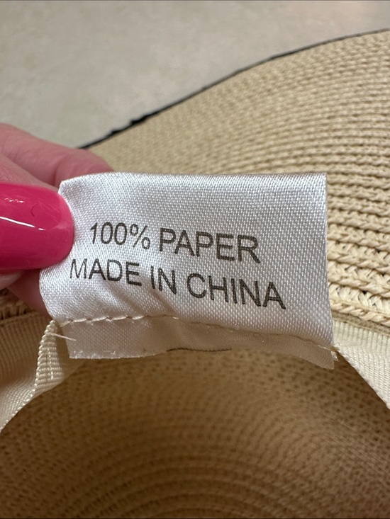 Surf Gear 100% Paper Straw Wide Brim Sun Hat Black Bow -Slow Life Custom OS main image 6